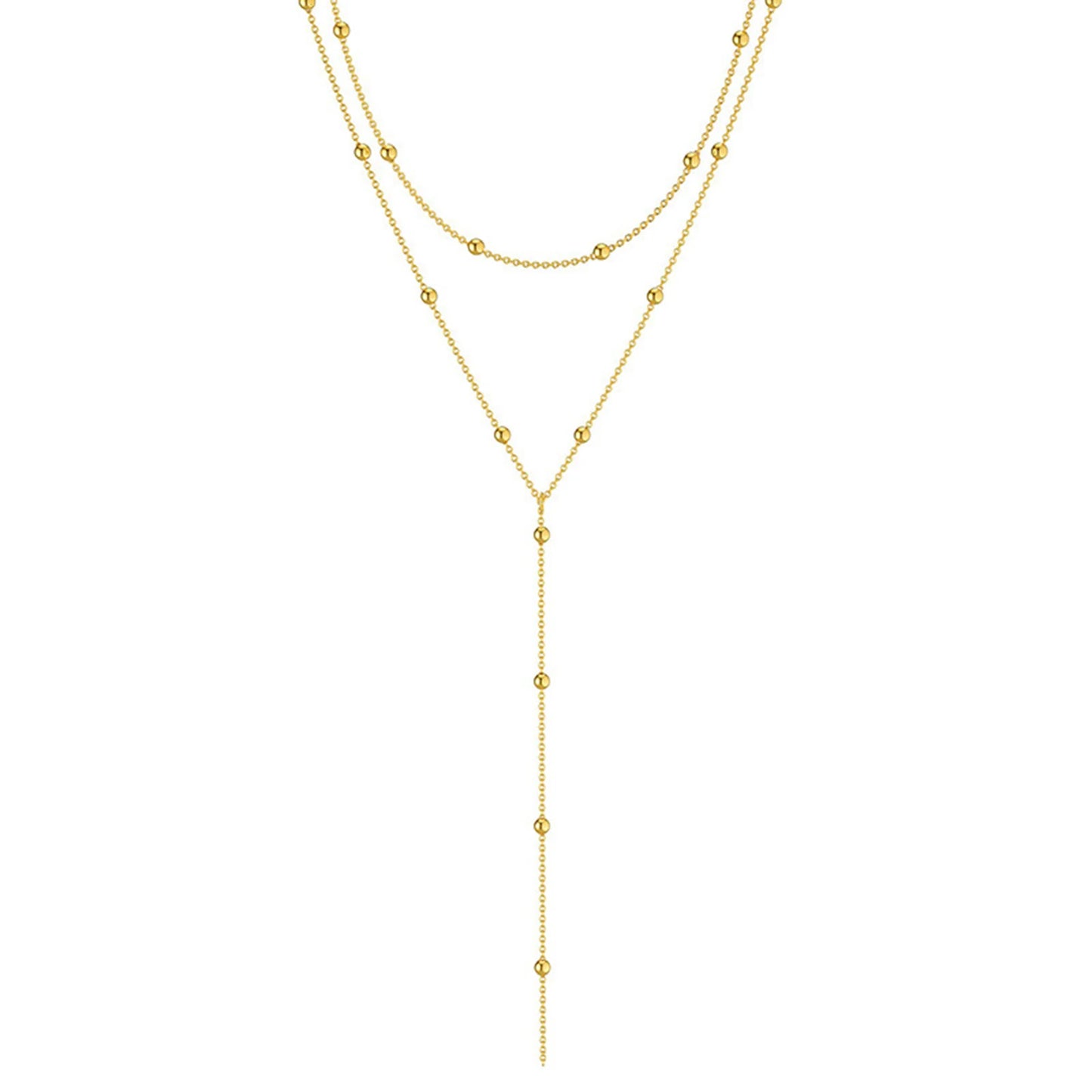 Athéna: Long collier en chaîne avec pendentif