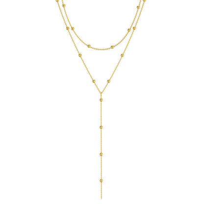 Athéna: Long collier en chaîne avec pendentif